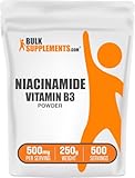 BulkSupplements.com Niacinamide Powder - Vitamin B3 Powder, Niacinamide Supplement, Niacinamide 500mg - B3 Vitamins for Skin, Gluten Free, 500mg per Serving, 250g (8.8 oz) (Pack of 1)