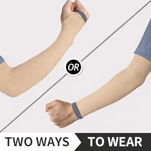 Image of Yuneek Arm Sleeves For Men & Women UV Sun Protection, UPF 50 Cool Arm Hand Cover Unisex For Bike ride,Golf,cricket,cycling,yoga,gym Sports