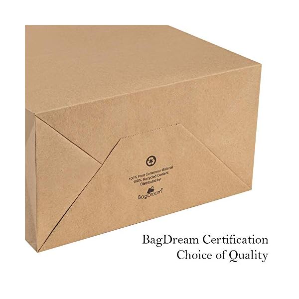 BagDream Kraftpapiertüten 5x3x8&8x4.25x10&10x5x13 25 Stück je weiße Geschenktüten Krafttüten Papiereinkaufstüten mit… – Bild 7
