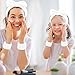 Ondder White Spa Headband and Wristband Set Makeup Spa Headband for Washing Face Skin Care Headbands Face Wash Hair Headband Make Up Head Bands Spa Party Favors Hair Accessories for Women Girls