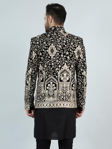 Image of WINTAGE Men's Embroidered Velvet Bandhgala