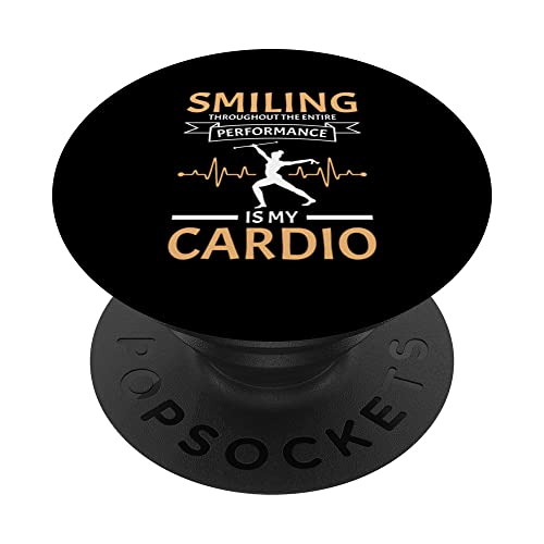 Majorette Twirler Baton Twirling PopSockets Swappable PopGrip, Black