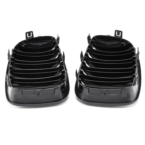 Rejilla frontal para BMW E81 E87 E82 E88 de doble listón en negro brillante 5