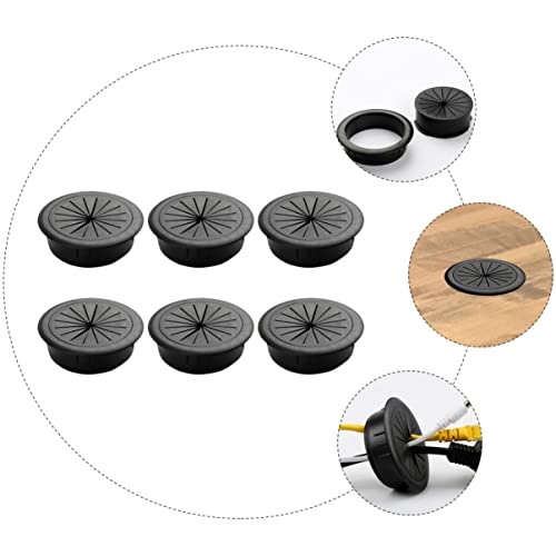 Angoily organizador de cables para escritorio, 6 piezas, cubierta para orificio de cables desmontable miniatura 6