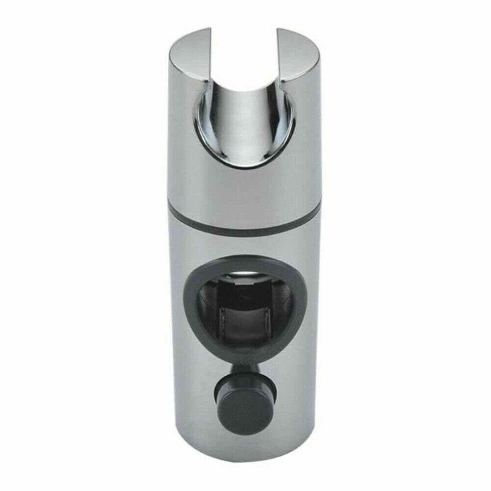 Ara Choice Shower Head Holder 25Mm Replacement 360° Adjustable Slide Bar Shower Rail Rod Clamp Holder Abs Chrome Plated Bathroom Shower Head Holder Riser Rail Bracket Slider