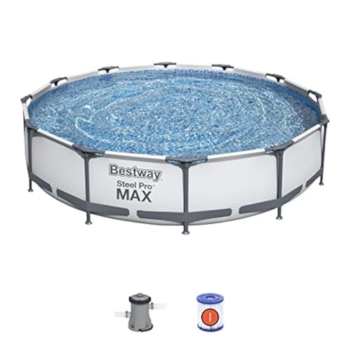 Bestway BW56416 Swimming Pool with Filter Pump, Steel Pro Max, 30 Inch Deep, 12 ft