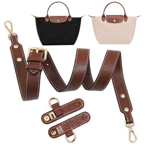 Cowhide Leather Adjustable Crossbody Strap for Longchamp Le Pliage Mini Bag Replacement Shoulder Strap Kit