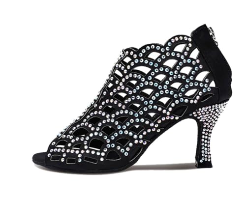 Danse de salon femme noir l'élégance d'un talon de 7.5cm