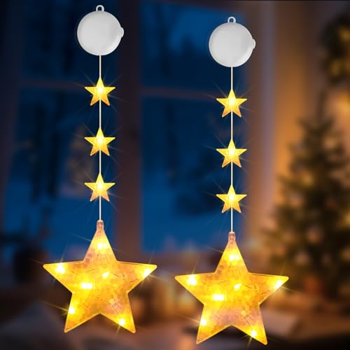 Buudala LED Sterne Weihnachtslichterkette, Sterne Fenster Weihnachten...