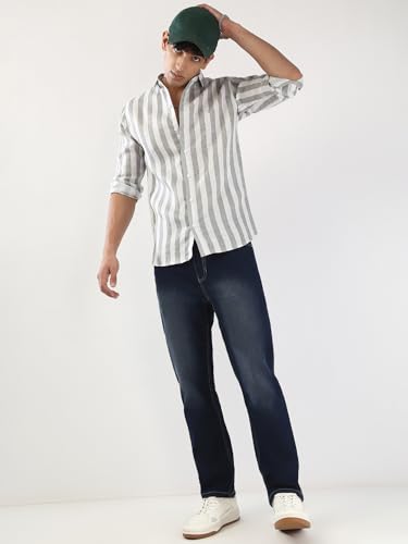 Image of Urbano Fashion Men's Straight Fit Washed Jeans Stretchable