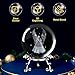 MAIBAOTA Angel Gifts for Women 3D Crystal Guardian Angel Figurines 60mm Glass Ball Paperweight with Stand Minimalist Luxury Modern Table Decor