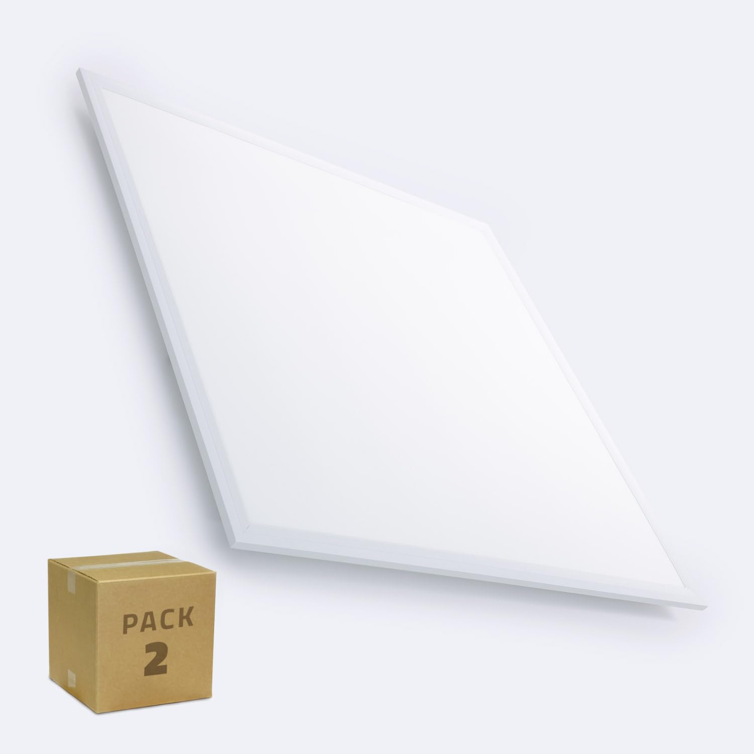 LEDKIA LIGHTING Pack 2 Paneles LED 60x60 cm 40W | Luz Blanca Neutra 4000K | 4800 lm por Panel | Empotrables con Driver Incluido | Ideal para Oficinas, Aulas o Despachos | Iluminación Profesional