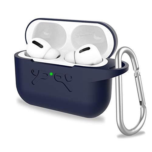 ITSHINY Coque Airpods Pro - Airpods Pro Case Silicone pour 2019, Étui de Protection Airpods Pro avec Mousqueton Anti-égarement, Ajustement Parfait et Anti-Choc Durable
