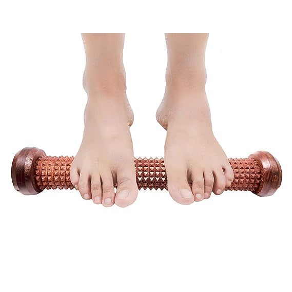 Acupression Sheesham Wooden Foot Roller Acupressure Massager | Handheld Manual Foot & Feet Massage Roller for Pain Relief, Stress Relief, Blood Circulation, Back, Neck, Shoulders & Legs 1