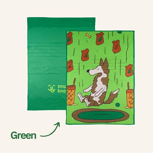 Tapis à renifler original et vert pour chien comme jeu de puzzle