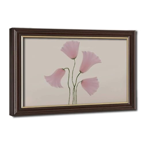 Impression sur toile florale neutre pour chambre chaleureuse 50x75