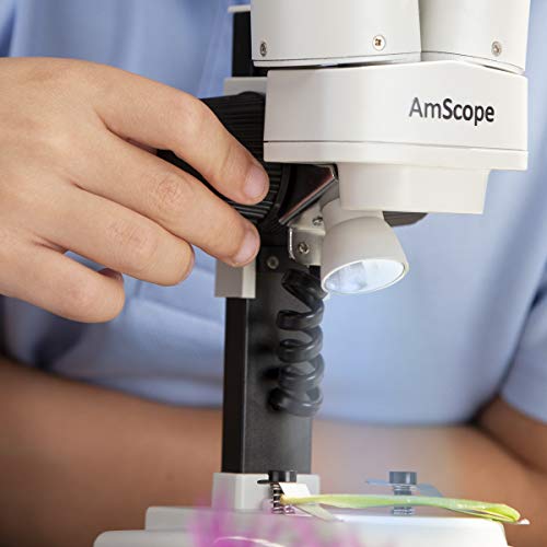 Image of AmScope Kids SE100ZZ-LED Portable LED Stereo Microscope with 20X and 50X Magnifications