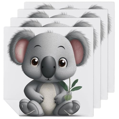 Servilletas de Tela Coala Dibujos 18.7x18.7 Pulg 4 Pzs miniatura 1