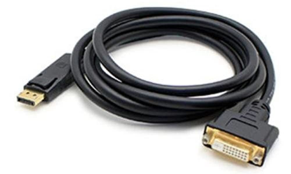 Add On 8in DisplayPort Male to DVI-D Female Black Adapter (Requires DP++) - 100% Compatible and Guaranteed to Work
