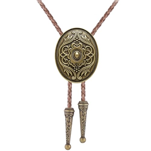 Image of Jeilwiy Bolo Tie for Men, Western Bolero Tie Cowboy Ties Native American Cowgirl Bolo Tie Accessories for Men Women