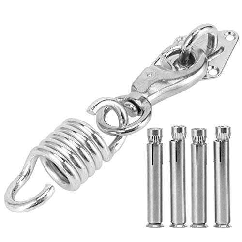 Fivela de balanço, gancho de fixação de assento suspenso, a mola suporta 300 kg, confortável e suave