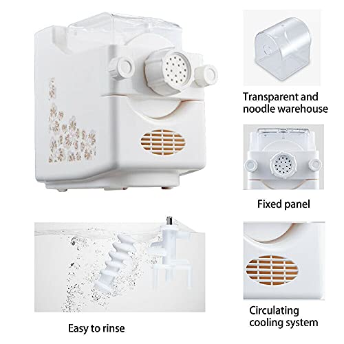 Elektrische Nudelmaschine, Vollautomatische Nudelmaschine Penne Maker 160W Elektrische Pasta Maker mit 9 Schimmel – Bild 3