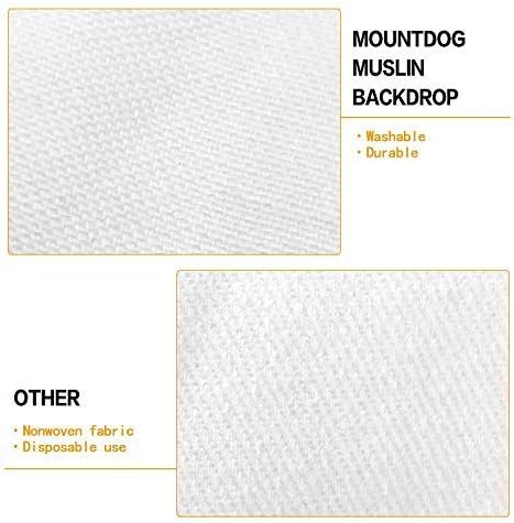 MOUNTDOG Photo Backdrop Stand Kit 10x6.5ft Background Stand Support System with 3 Muslin Backdrop Kits(White/Black/Chromakey Green Screen Kit) and Carry Bag for Portrait,Photo Video,Photography Studio