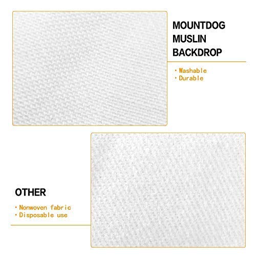 MOUNTDOG Photo Backdrop Stand Kit 10x6.5ft Background Stand Support System with 3 Muslin Backdrop Kits(White/Black/Chromakey Green Screen Kit) and Carry Bag for Portrait,Photo Video,Photography Studio