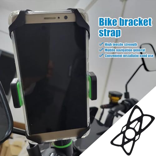 6Pcs Motorcycle Phone Mount Tether, Bike Phone Mount Holder Band, Elastic Smart Phone Security Silicone Strap Replacement for Motorcycle Bike Phone Mount, Universal Bike Accessories for Most CellPhone