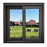 Fensteraustausch for Wohnhäuser mit Sicherheitsglas und Abnehmbarem Schiebegitter, 40 X 50 Cm / 16 X 20 Zoll. Geeignet for Hühnerställe, Badezimmer(40x40cm/16x16in)