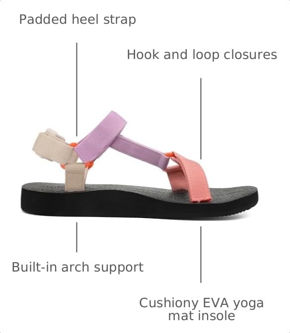 Image of Women's Original Sandals Comfortable Quick-Drying Casual Sport Sandal Walking Hiking Water Sandals With Arch Support 2025
