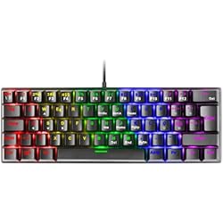 Teclado Hyper X 60 Mars Gaming MK60 Negro, Teclado Gaming Mecánico FRGB, Antighosting, Switch Mecánico Rojo, Idioma Portugués