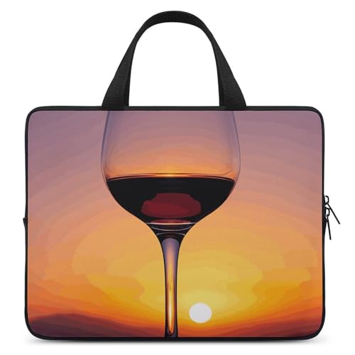 Protection tablette 10 pouces anti-rayure housse pc motif coucher de soleil verre à vin