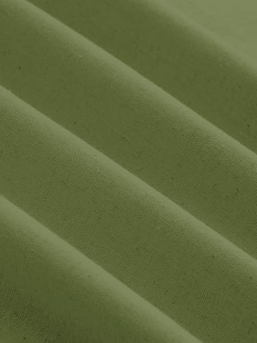 CIDER Women Plus Size Linen Blend V Neck Ruched A Line Short Sleeve High Waist Elegant Casual Dresses2