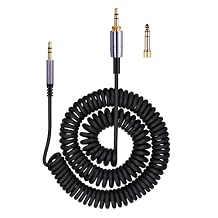 weishan Solo4 Cord Coiled Audio Cable Replacement for Dre Beats Studio3 / Studio Pro/Solo 3 Wireless Noise Cancelling Headphones, 3.5mm1/8" Extension Wire Compatible with iPhone PS5 Xbox One, 14ft