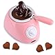Elektrische Pralinenschmelze Schmelztiegel Fondue Schmelzmaschine Küchenwerkzeug mit DIY Formsatz zum Schmelzen von Schokolade(Rosa)