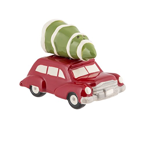 Grasslands Road Pinewood: Holiday Travel Salt & Pepper Shakers Car and Tree