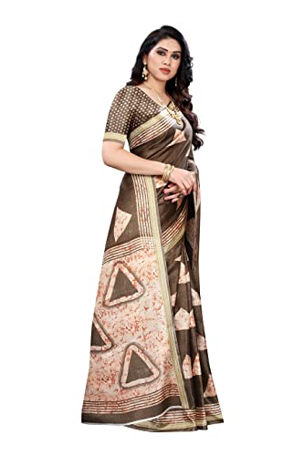 Image of Sidhidata Women's Printed Art Silk Saree With Blouse Piece (Free Size)