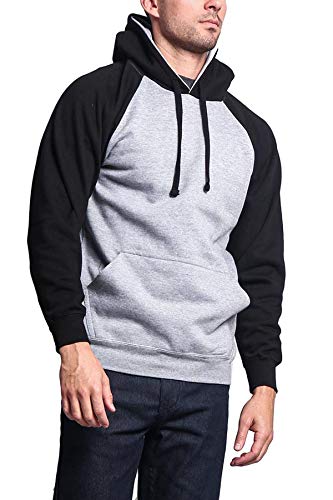 G-Style USA Premium Heavyweight Contrast Raglan Sleeve Pullover Hoodie Sweatshirt4