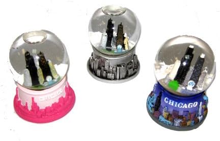 Chicago Mini Snow Globe - Set of 3