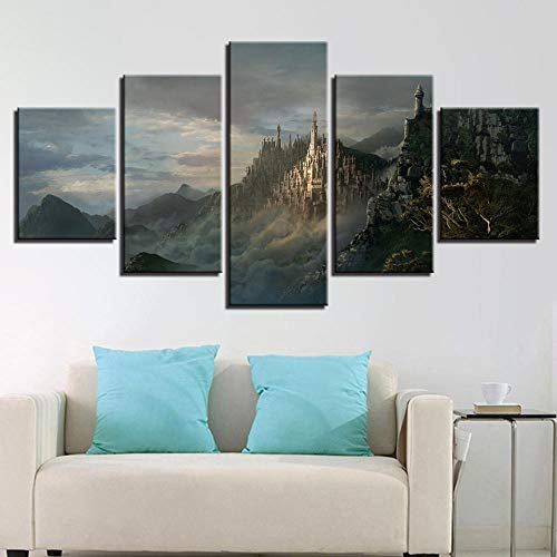 Château sur la colline tableaux décoration HD impression - 4