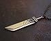 Cloud Strife Fantasy RPG Buster Sword Pendant Necklace VII Brass