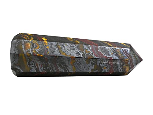 Image of Amazing Gemstone Iron Tiger Eye Crystal Towers - Natural Healing Crystal Point Obelisk for Reiki Healing and Crystal Grid (2 inch to 3 inch INCH)