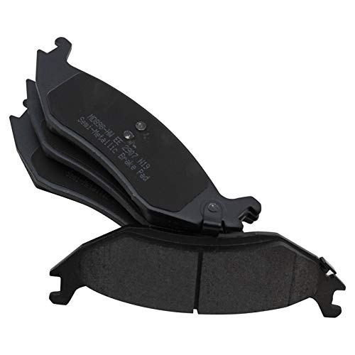 Image of TRQ Performance Rear Performance Brake Pad & Rotor Kit Semi-Metallic Premium G-Coated Slotted X Drilled Compatible with 11-18 1500 07-09 Aspen 04-09 Durango 02-10 Ram 1500