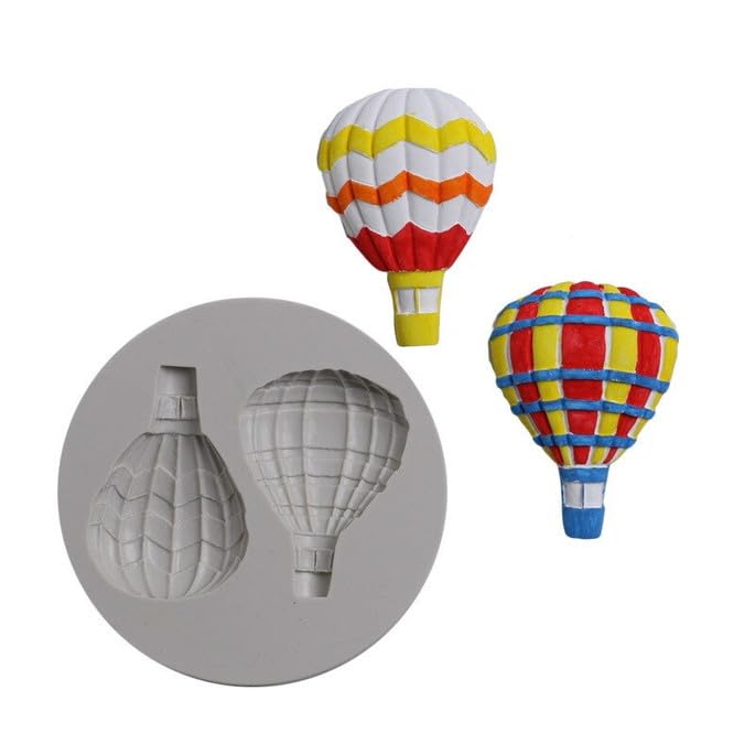 MATIN IMPEX Hot Air Balloon Fondant Mold,2 Cavity Air Balloon Mold,Food Grade Silicone Molds for Chocolate,Icing, Cake Decoration, Polymer Clay, Soap Mold, Epoxy (CFM135)-picture-28