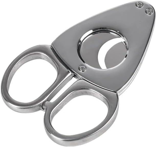 JDIME Stainless Steel Metal Cigar Cutter Rustproof Classic Guillotine Christmas Scissors Smoking Accessory Gift
