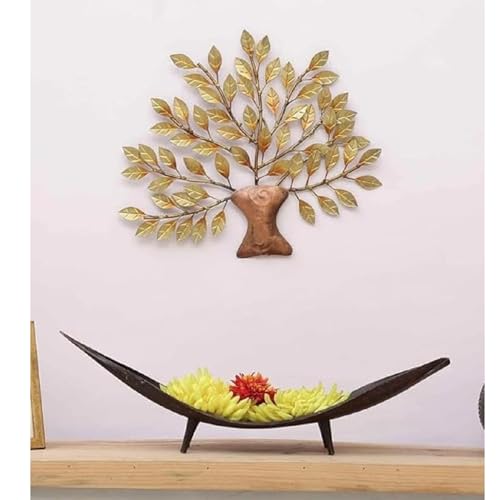Image of Bharat Art Metal Iron Small Leaf Tree Decorative Wall Art | Multicolor Metal Wall Sculpture for Home, Living Room, Bedroom, Hotels, Office, Cafe (16 x 1 x 16 Inch) W182