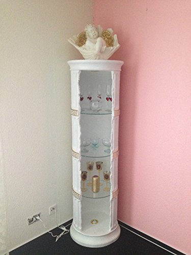 Vitrine Amphore Vase Vasen mit Licht Regal Glasregal Bodenvase 1882...