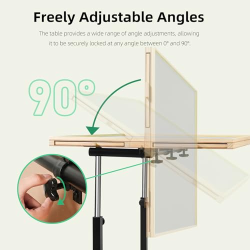 Image of ALL4JIG 1500 Pieces Puzzle Table with Legs and Wheels,24.92 inchx33.58 inch Wooden Jigsaw Puzzle Table with 4 Drawers&Cover,Vertical Option,Laptop&Drafting Table for Couch,for Lego Building