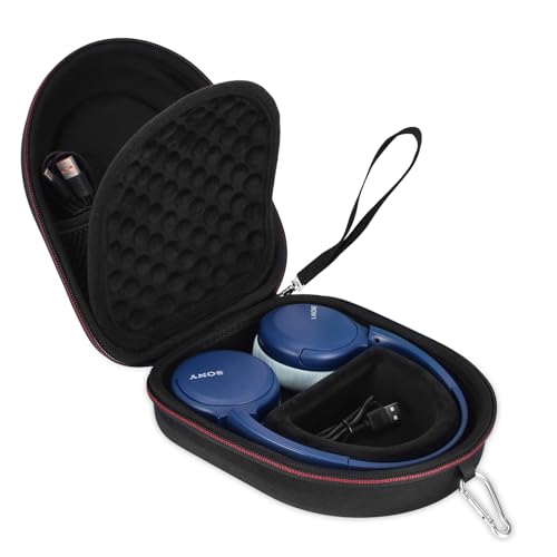 Twarde etui EVA do Sony WH-CH510 WH-CH520, JBL Tune 510BT 500BT Live400BT Bezprzewodowe słuchawki z redukcją szumów, premium podróżna torba do przechowywania do edytora W820NB Plus (czarne)